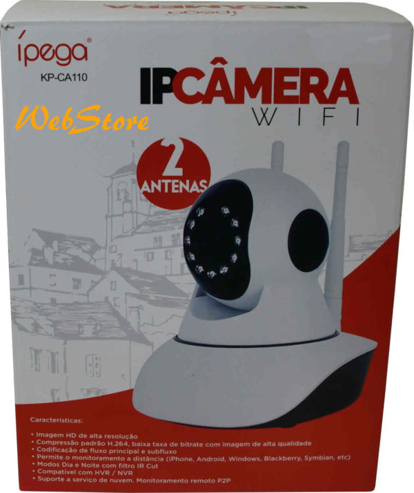 Câmera de segurança IP comando remoto de foco, posição e giro