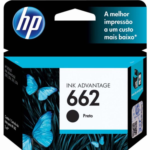 Cartucho de tinta preta HP 662 Original