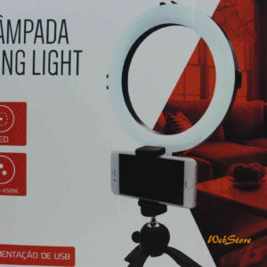 Lâmpada LED Ring Light para filmar com celular