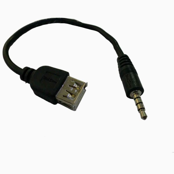 cabo adapatado p2 para usb fêmea parta som automotivo