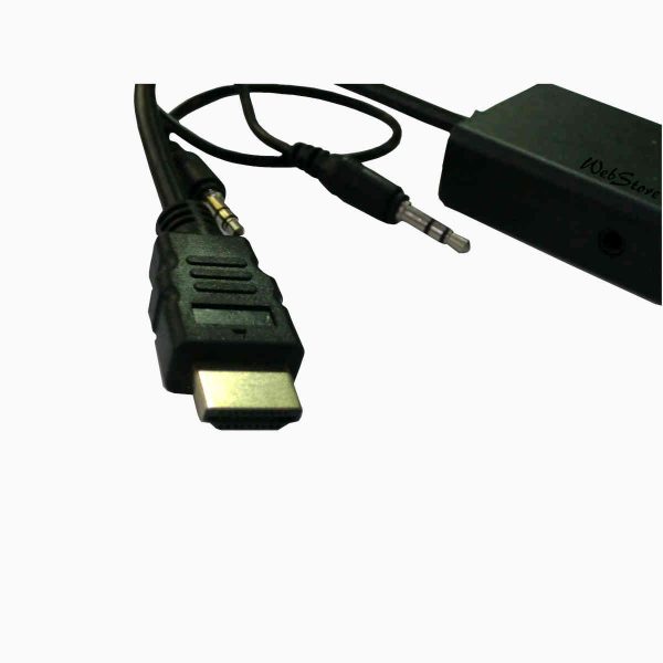 Cabo conversor e adaptador de HDMI para VGA com áudio