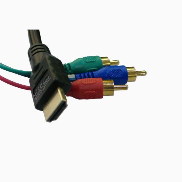 cabo HDMI RCA conversor e adaptador para vídeo componente.