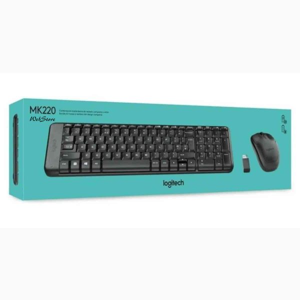 Teclado e mouse sem fio MK 220 Logitech