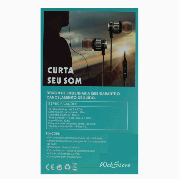 Fone bluetooth inova sem fio 2144 preto