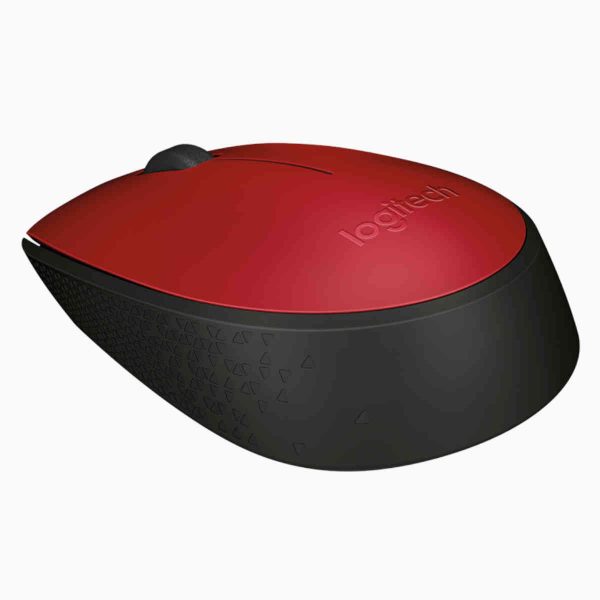 mouse logitech M170 vermelho e preto sem fio e a laser