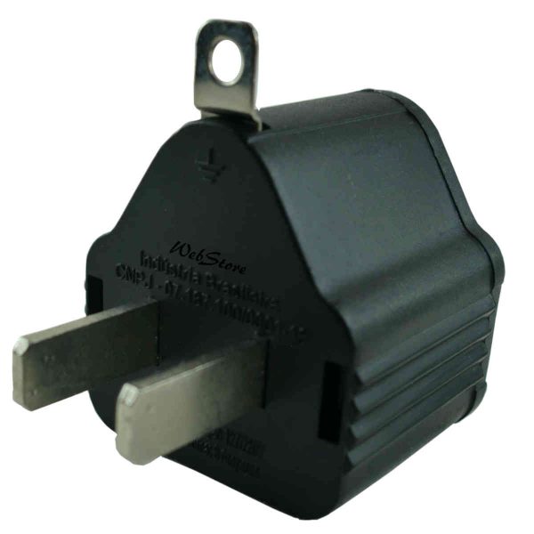 Adaptador de tomadas modelo antigo 3 pinos e pino chato