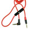 cabo p2 p3 - cabo para headset com microfone - vermelho com 1,50 metro de comprimento