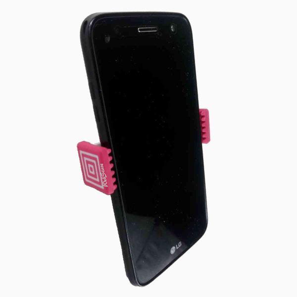 suporte para celular clip cor de rosa