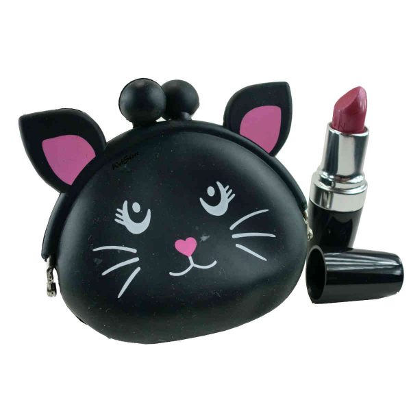 bolsinha mini necessaire gato