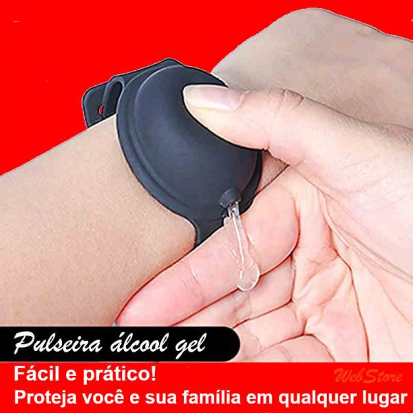 pulseira dispenser de álcool gel