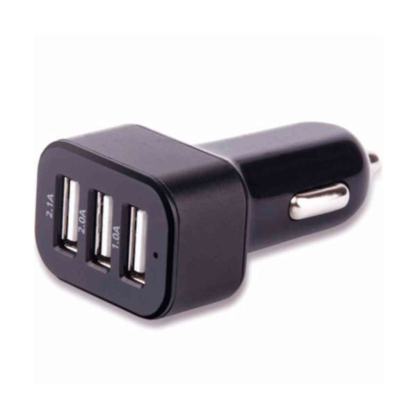 Carregador veicular rápido com 3 USB para uso simultâneo