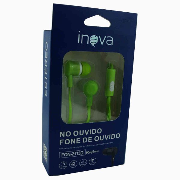 fone de ouvido intra auricular com microfone e atendimento de chamada