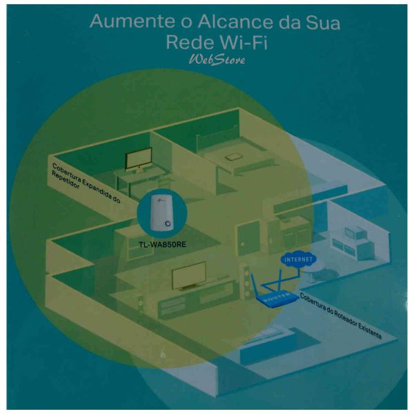 roteador wifi repetidor wifi para ampliação da área de cobertura do wifi em casa ou no escritório