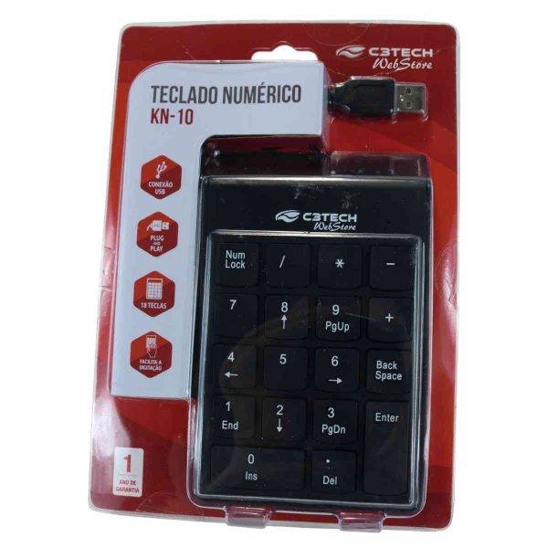 Teclado numério USb tamnho mini para ser usado com notebook