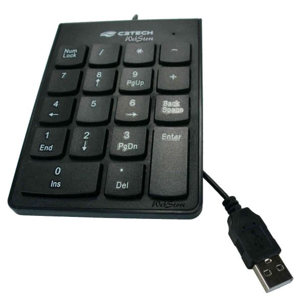 Teclado numério USb tamnho mini para ser usado com notebook