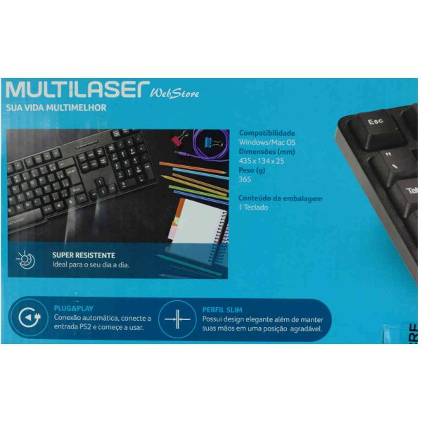 teclado padrão PS2 ABNT para PC, computador desktop