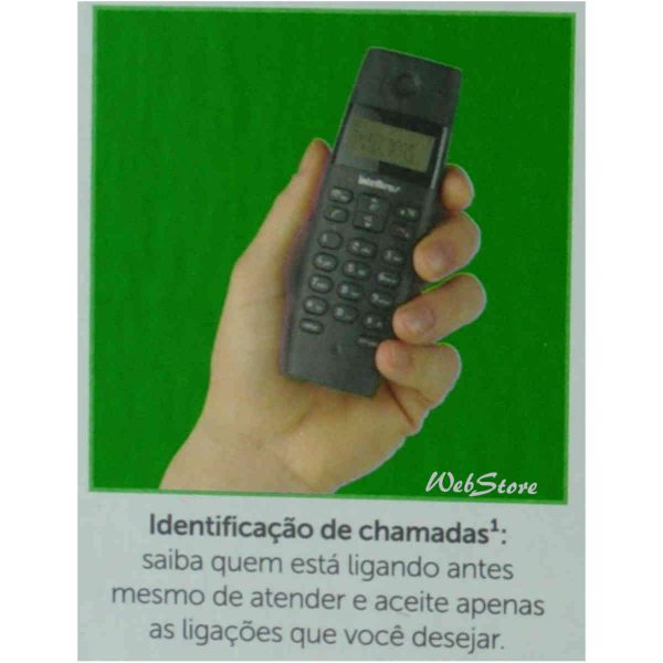 telefone sem fio intelbras com identificador de chamadas, memória de ligações realizadas e recebidas, discagem rápida