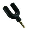 Adaptador p2 para usar headset no celular. P2 para P2 mic e fone