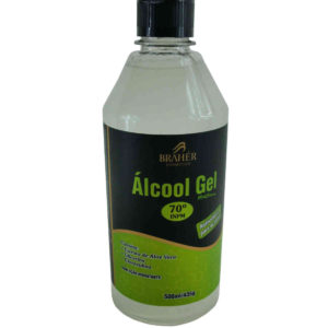 Álcool Gel 70 Antisséptico 500ml + Clorexidina + Aloe Vera gel Hidratante com Anvisa