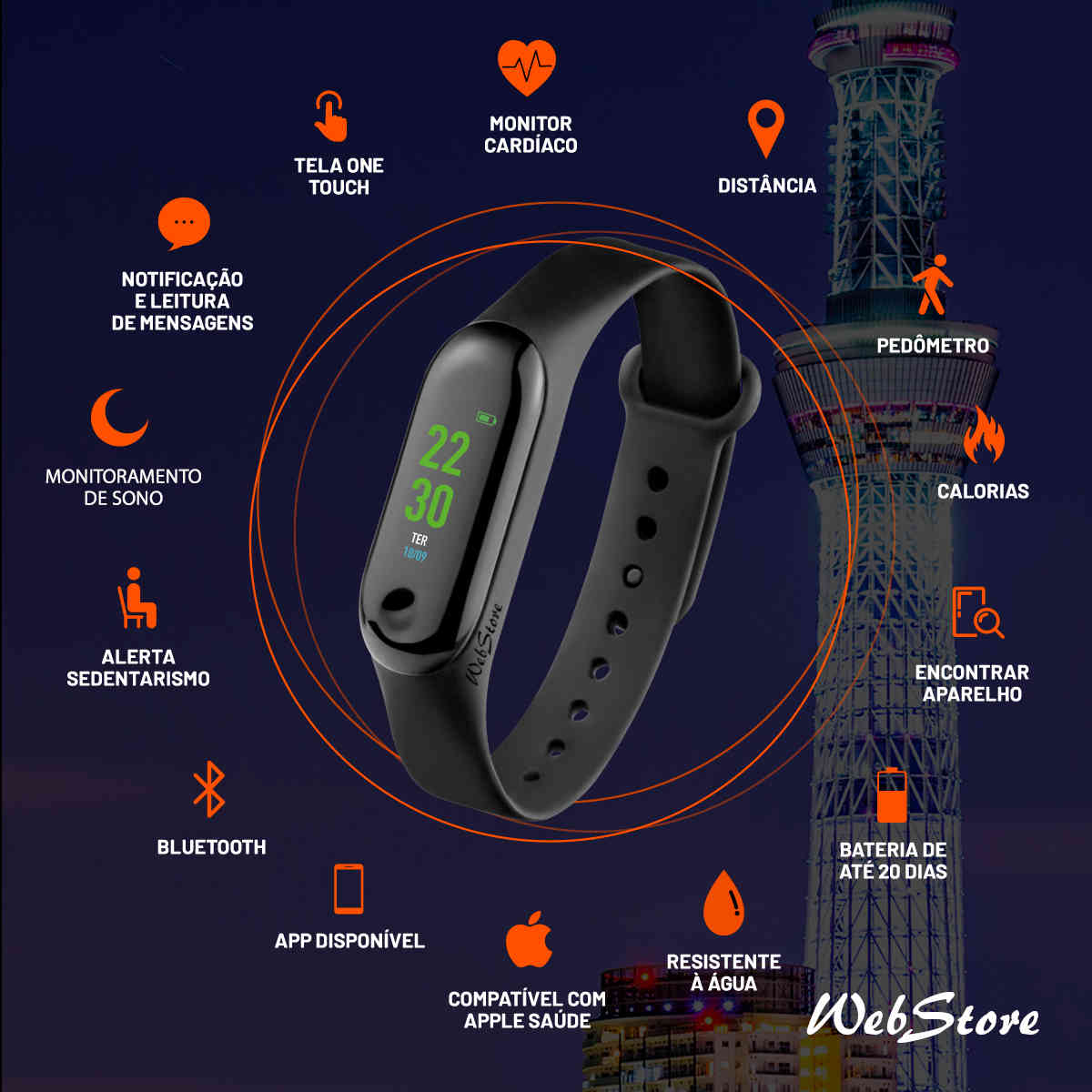 Como configurar e sincronizar smartband M3 