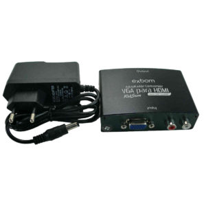 Adaptador VGA para HDMI com imagem e áudio digital