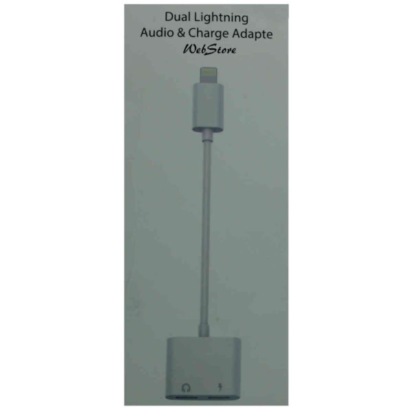 cabo lightning dual - Adaptador lightning dual - use o carregador e fone de ouvido ao mesmo tempo