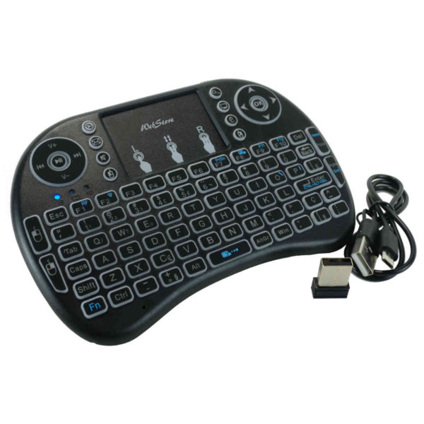 mini teclado e mouse sem fio para smart tv, tv box celular computador, tablet e notebook