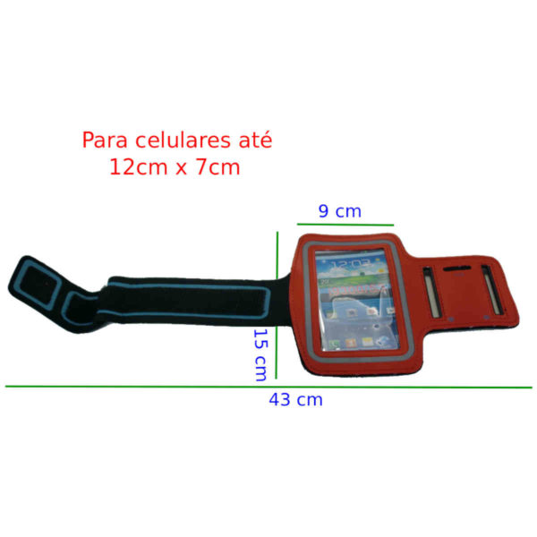 braçadeira para celular vermelha