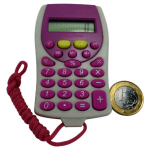 Calculadora de Bolso com cordão KK-2201 Rosa