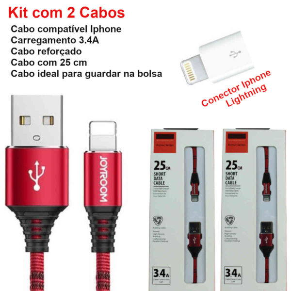 cabo iphone 25cm kit com 2