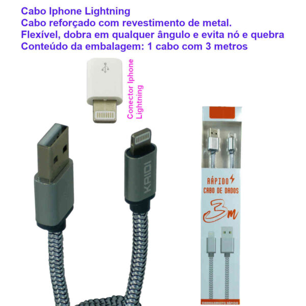 cabo iphone lightning 3 metros