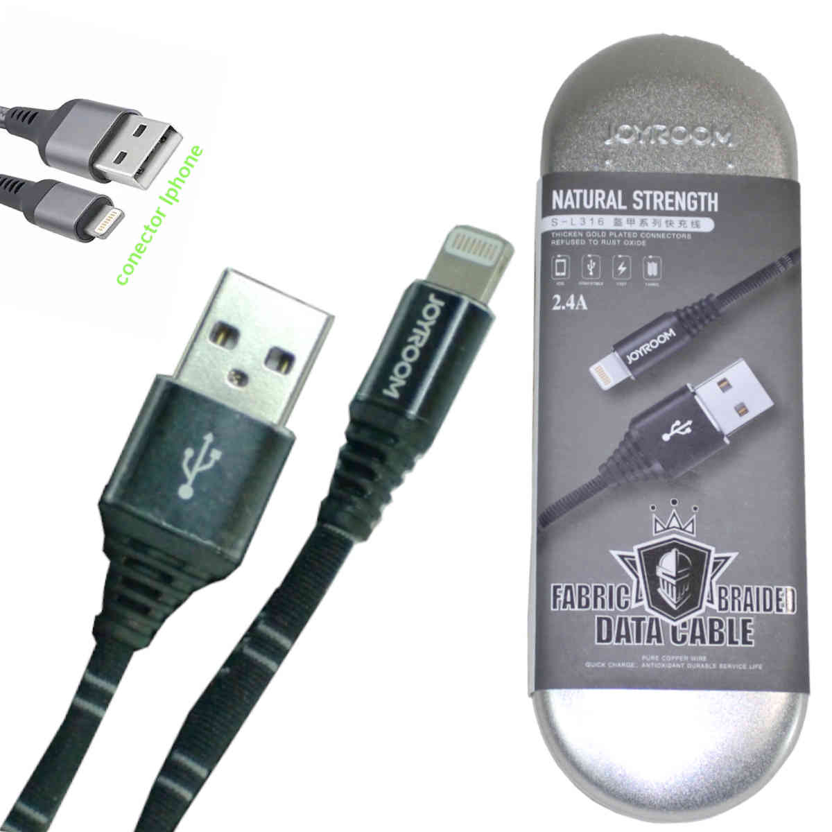 Cabo USB IPhone carregador e dados para celular - Kit de cabos 2 metros -  WebStore