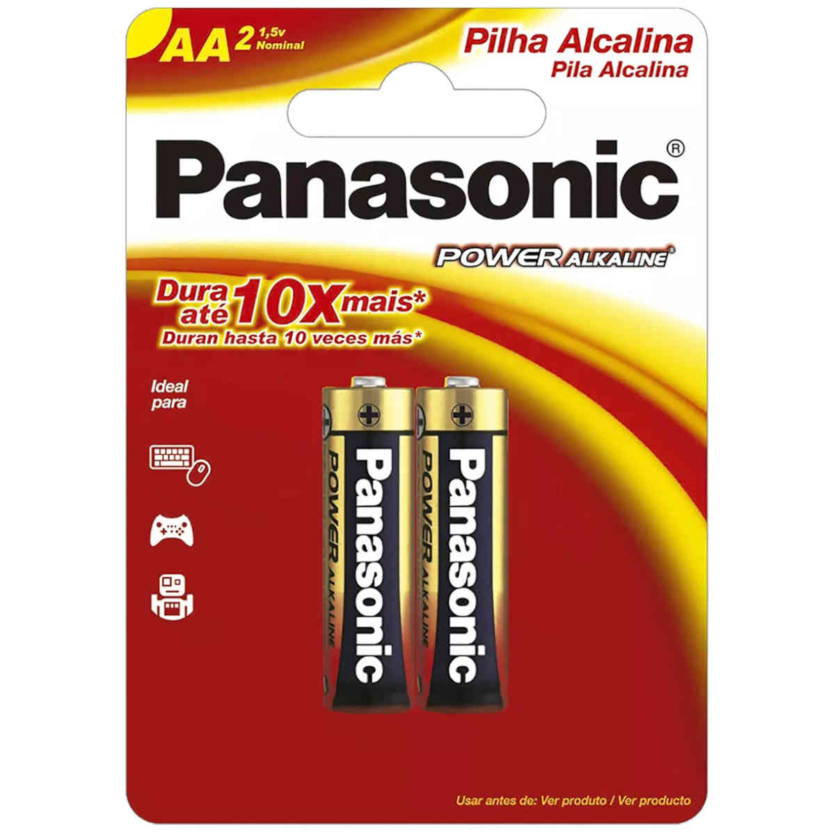 Pilha AA Alcalina PANASONIC - Kit com 2 unidades - WebStore