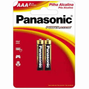Pilha AAA Alcalina Panasonic - Kit com 2 pilhas