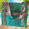 Bolsa de Praia Verde em treliça com Necessaire e Carteira - Imagem 3