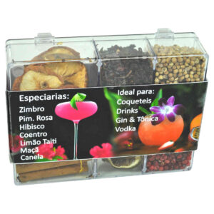 Especiarias para Gin Tônica, Coqueteis e Drinks – Caixa Seven