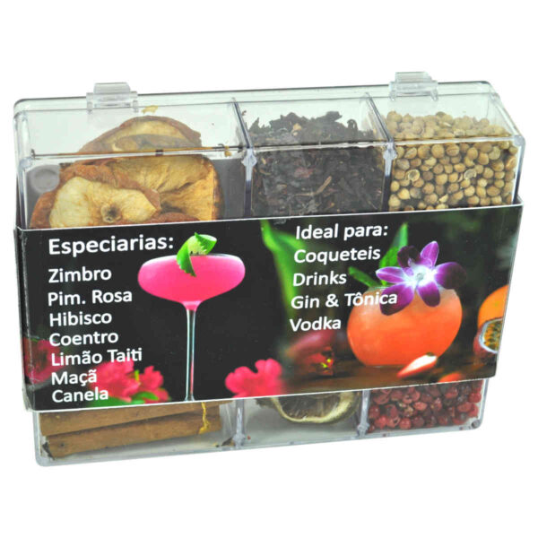 Especiarias para Gin Tônica, Coqueteis e Drinks - Caixa Seven