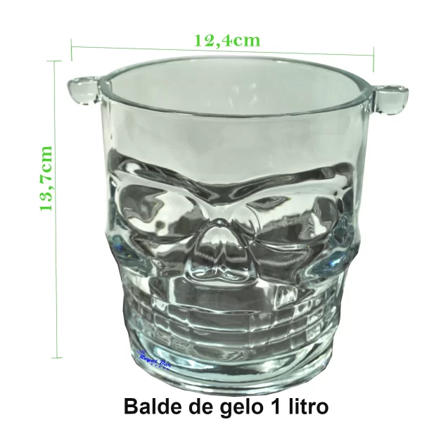 Kit Bar Balde de gelo Caveira, Rock Skull - 16 Peças - Image 3