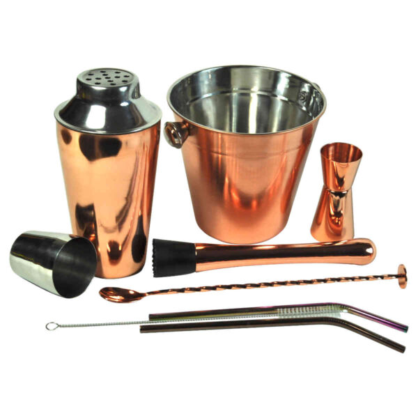 Kit de Bar de Aço Bronze: Tudo o que você precisa para Coquetear