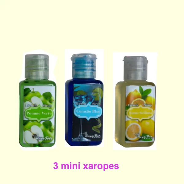 3 mini xaropes para drinks